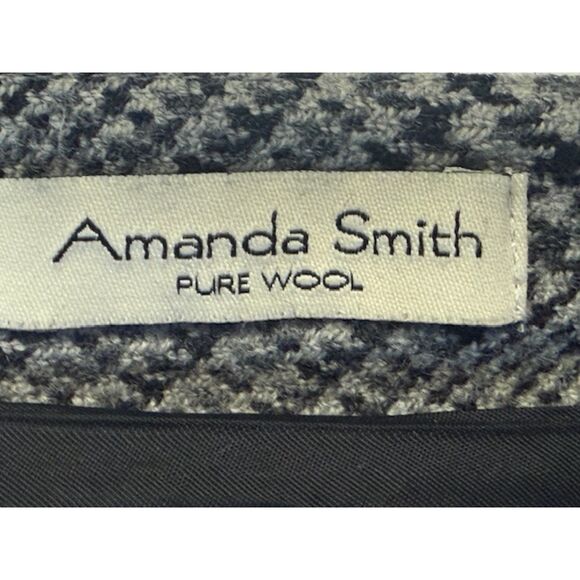 Vintage Amanda Smith Wool Plaid Skirt 14 (Modern 10/M) Lined Career 80s 90s - Picture 5 of 8